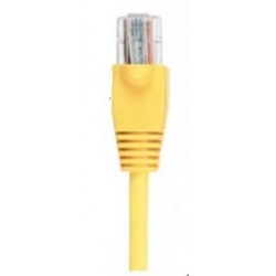 Yellow 1m UTP cat. 6 network cable, patch cable with RJ45 connectors