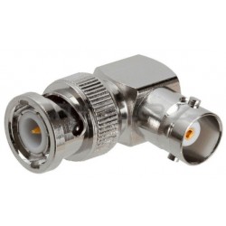 Vinklet BNC stik 90°. Coaxial adapter, BNC han- TNC hun, højrevinkl...
