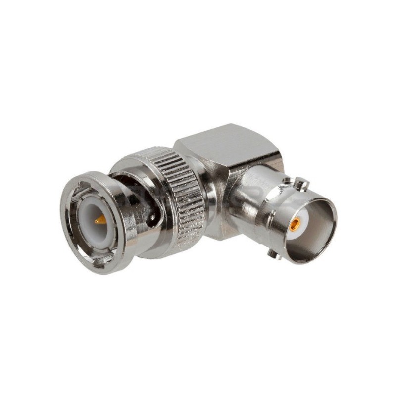 Vinklet BNC stik 90°. Coaxial adapter, BNC han- TNC hun, højrevinkl...