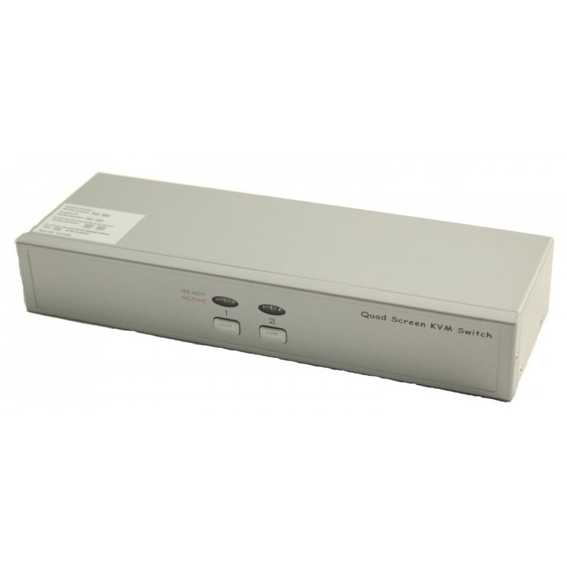 KVM switch for 2 PCs Quad Head - 4 VGA outputs - PS2