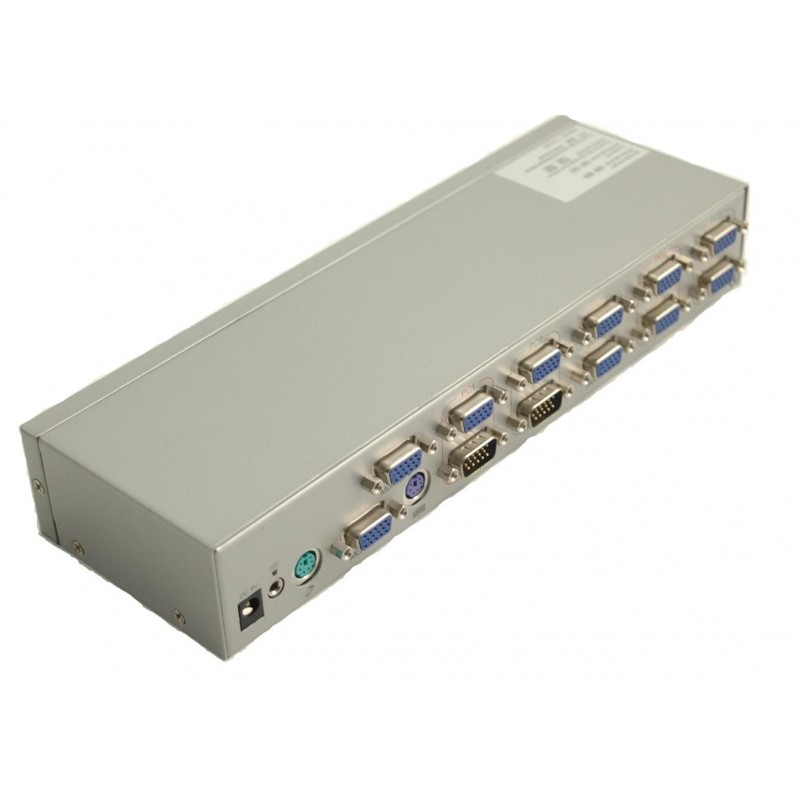 KVM switch for 2 PCs Quad Head - 4 VGA outputs - PS2