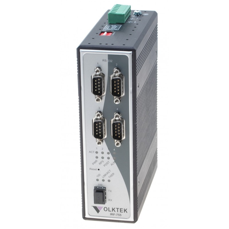 4 Ports RS232 Extender Booster Over Fiber cable, 4 x DB9 Han connector Volktek IRF-755