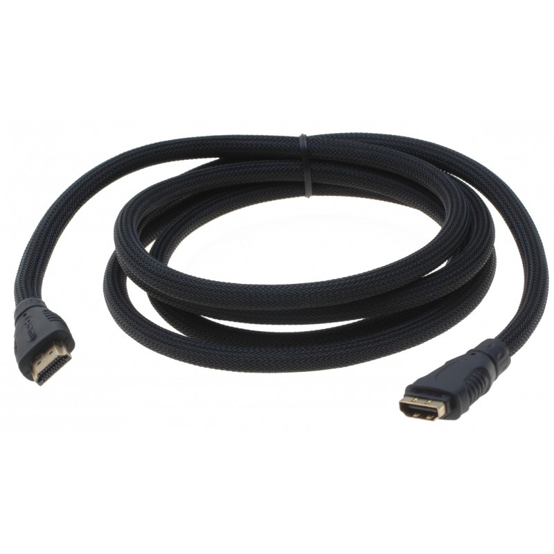 HDMI extension cable - 4K - HDMI 1.4 - Male to F - 2 meters