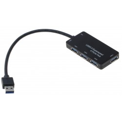 USB Hub super speed - 4 ports - USB 3.0 - 50cm cable windows, MAC OS