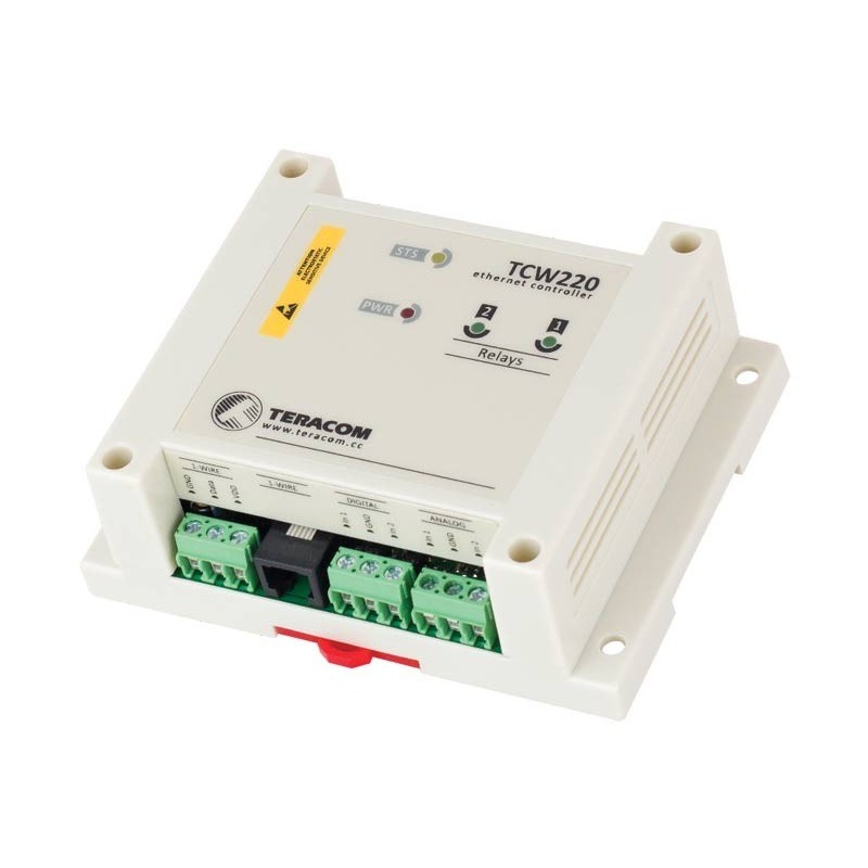 Fast Datalogger for Internet/LAN, 2 x digital, 2 x voltage, 2 x relay, 1-wire input, MODBUS