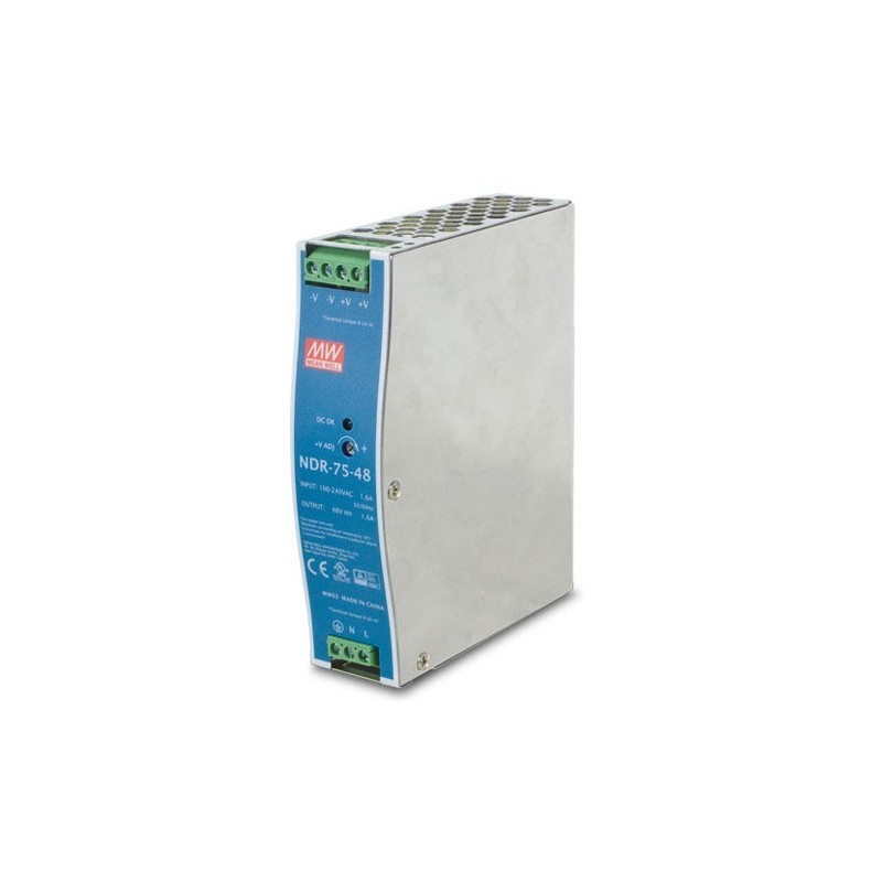 48V / 1.6A, 75W AC / DC power supply for DIN rail mounting - DANBIT - PWR75-48 Mean Well