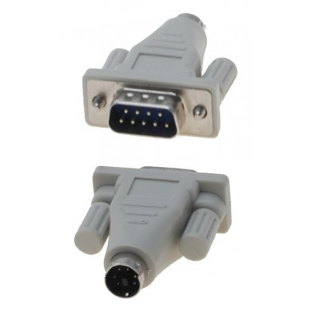 PS2 Mini din6 hane till db9 hane-adapter, PS/2-adapter till SUBD DB9 hane-kontakt