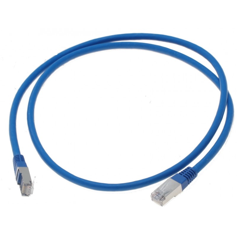Cat. 6 netværkskabel, RJ45, STP, AWG28, blå, 15mforSTP