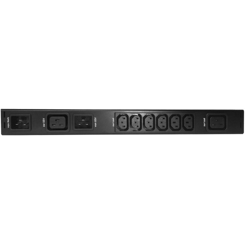 haneuel bypass-switch, 6 x IEC C13 10A, 1 x IEC C19 16A,