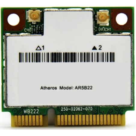 Atheros brand internal wireless 2.4GHz + 5GHz, bluetooth 4.0 PCI-Express micro card