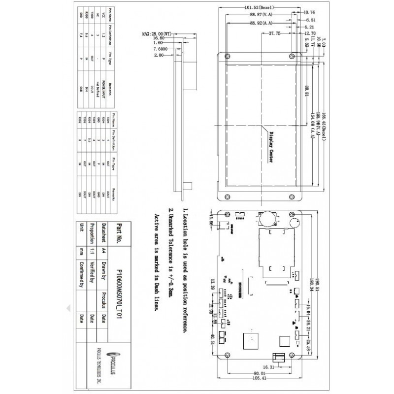 Open-Frame Android PC til egne applikationer i 7\", 12\" eller 18,5...