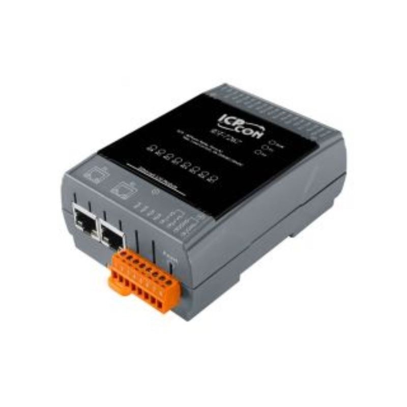 8 x Power relä COM N, O, 24VDC / 250VAC 5A, 2x RJ45 Ethernet Modbus