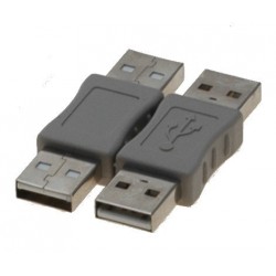 USB 2.0 adapter (omformerstik) - A han / A han - USB gender changer...