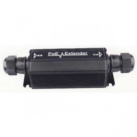 Vattentät PoE-förlängare - Upp till 22Watt PoE-effekt. 4 stycken i förlängning - 500 meter. IP66 tät.