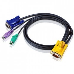 Aten 2L-5206P, 2L-5203P IOGEAR Bonded allt i ett PS/2-kabel VGA KVM 5 meter