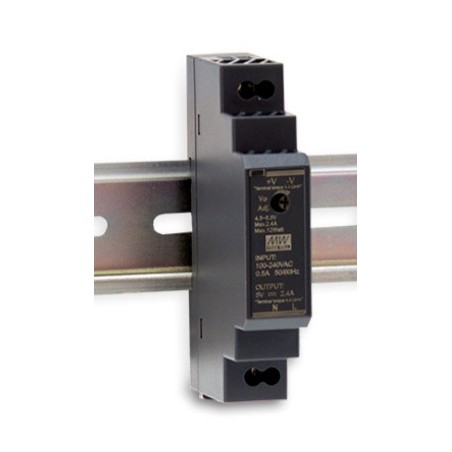 12VDC/1,25A, 15W strömförsörjning för DIN-skenemontering