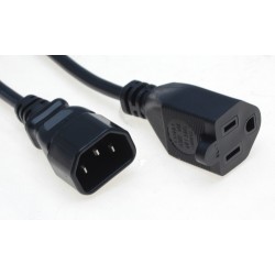 Extension Cable / he with UK plug. From IEC male to UK she
