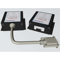 VGA Extender booster, requires no power. CAT 5/6 PDS cable between transmitter and receiver