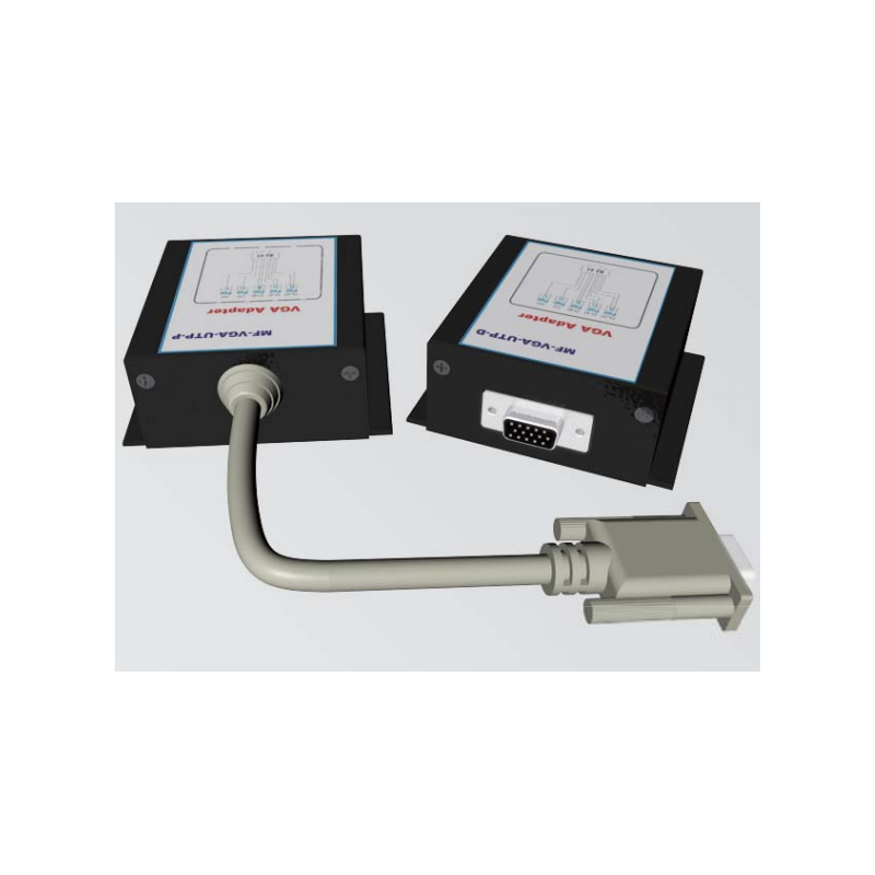 VGA Extender booster, kräver ingen ström. CAT 5/6 PDS-kabel mellan sändare och mottagare