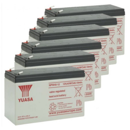 Batteri med 6 x 12V / 9Ah för UPS / Backup