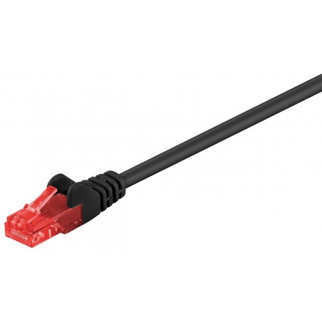 25cm Standard RJ45 Cat. 6 nätverkskabel - UTP - Svart - 0,25m - Binär Teknik AB