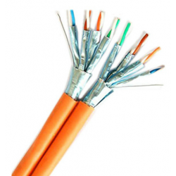 Cat 7A 500m Duplex-RJ45 S/FTP Network Cable, Blue CU, AWG 22/1 LSZH