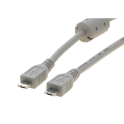 USB2 cable, Micro A male – micro A male with ferrite core, 2 m