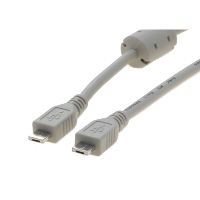 USB2 cable, Micro A male – micro A male with ferrite core, 2 m