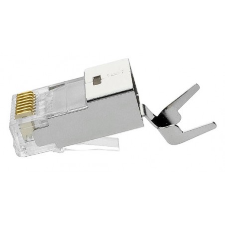 RJ45 modularkontakt för S-FTP Cat. 6/7 med stödfäste