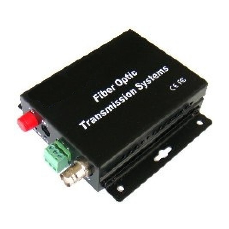 Composite video over Single Mode fiber cable (single fiber) - Up to 10km between transmitter and receiver