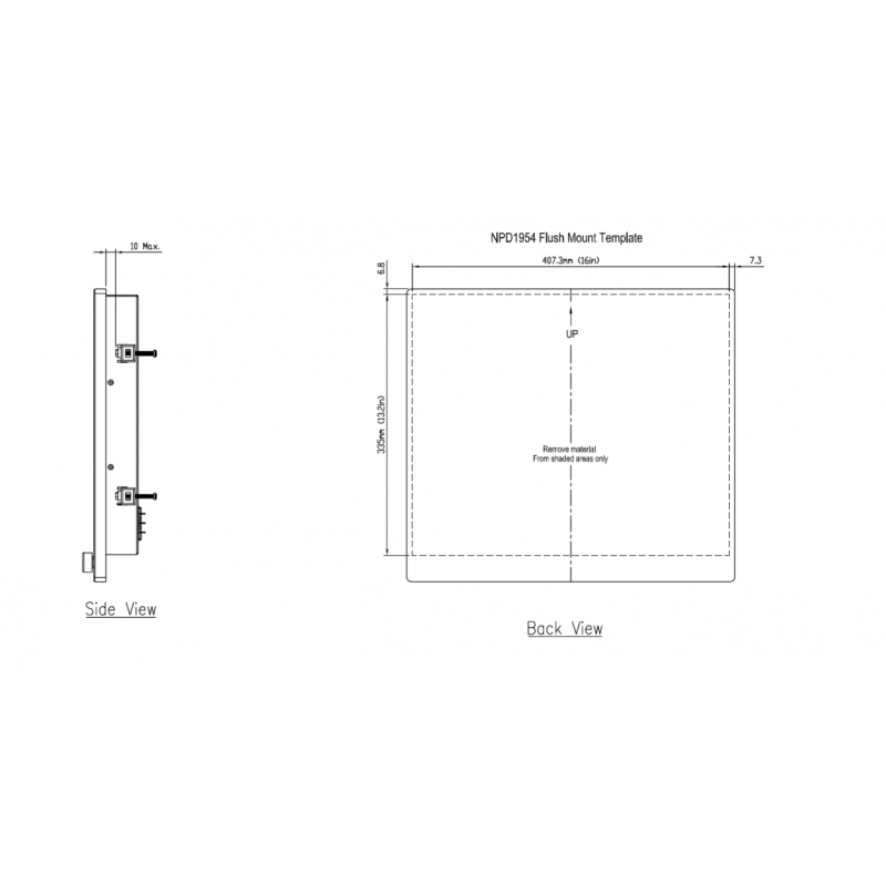 19 "Marine Screen byggd för användning i solljus (1000 nitar) - IP65 - Binär Teknik AB