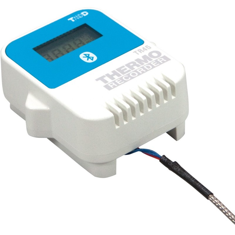 Trådlös temperaturdatalogger, Bluetooth, -199°C till +1760°C, 16 000 mätningar, Pt100/1000
