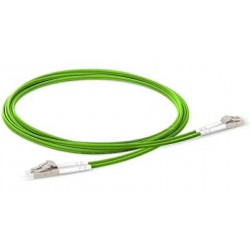 Fiber cable, Multi-mode, LC-LC, 5m, 50 / 125my, OM5, Lime color, duplex, LSZH