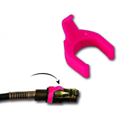 PatchSee patch kabelklipp - Patchclip - Pink färgkodning av nätverkskablar - Svensk Binär Teknik AB