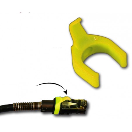 Gula klämmor för K-RJ45Lxx-kablar - 50-pack färgkodning