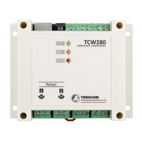 Ethernet-baserade utgångsmodul för ström, spänning och kontakt.- Teracom TCW280