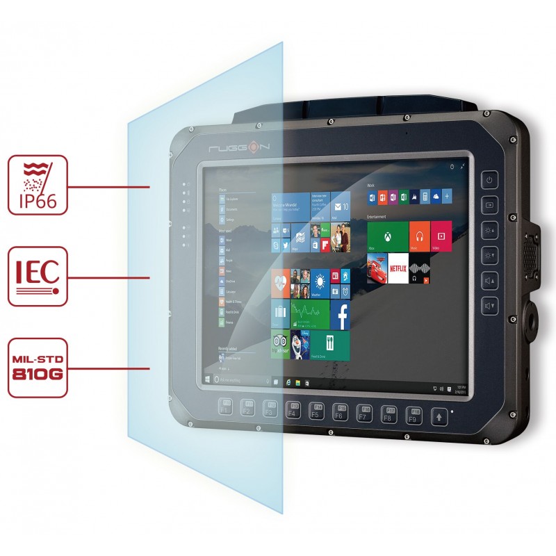 Robust 12" Tablet PC: IP66, 1024x768, WiFi, Resistive Touch, 700 Nits
