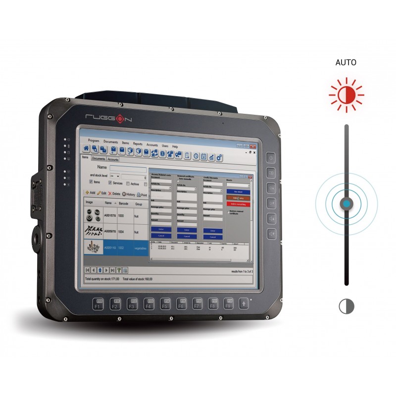 10,4" Robust surfplatta VX-601-RS RuggON, 1200 Nits, 2,4GHz - DANBIT A/S