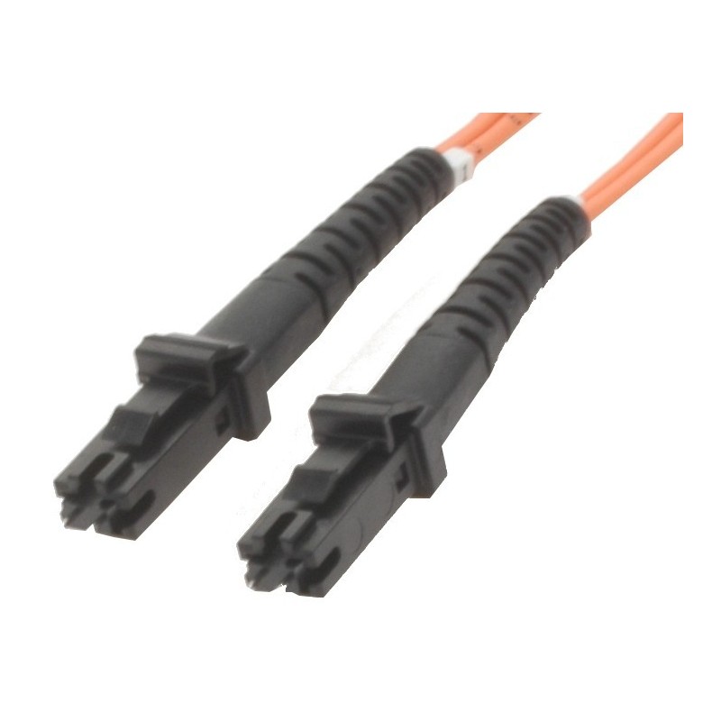 MTRJ Fiber Cable, Multi Mode, male-male, 1,8m, 62,5 / 125my, Orange, LSZH, Duplex