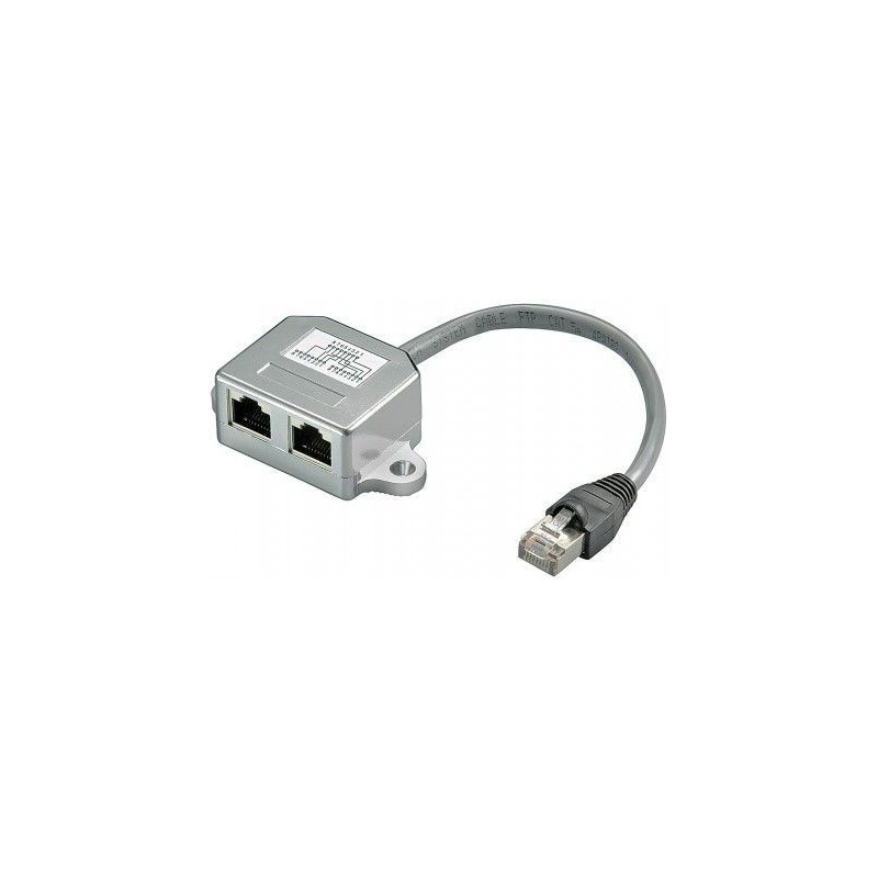 RJ45 splitter, RJ45 male and 2 x RJ45 female