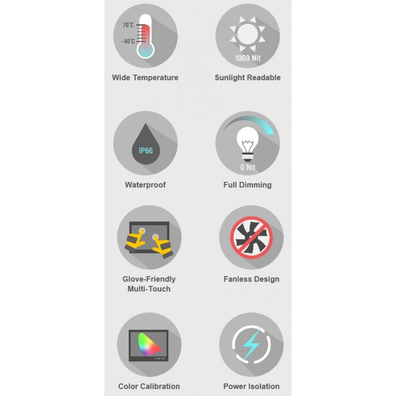 MOXA DNV-skärmar för extrema förhållanden - -40 till + 70 ° C - 1000 Nits - Binär Teknik AB