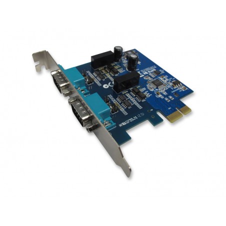 PCI Express-kort 2 x RS422/485 Överspänningsisolering DOS Linux, DOS, XP, Win10/11 Windows Server 2003/2008/2012/2016/2019/2022