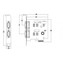 PCI Express-kort 2 x RS422/485 Överspänningsisolering DOS Linux, DOS, XP, Win10/11 Windows Server 2003/2008/2012/2016/2019/2022