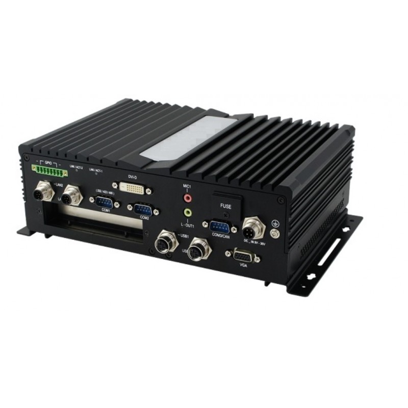 EN50155: 2007, EN50153: 2014 EN50121-3-2: 2015, CE-klass A, FCC-klass A, EN45545 inbyggd BOX PC för tåganvändning