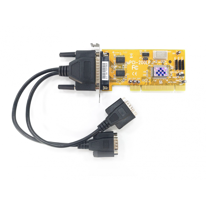 Serial card with 2 x 232 PCI with high and low backplate Titan PCI-200LP / UPCI for older OS