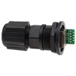 Outdoor M25 RJ45 - PCB IP67 kontakt - vattentät RJ45 adapter för panelmontering