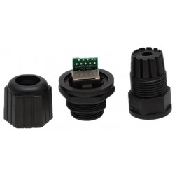 Outdoor M25 RJ45 - PCB IP67 kontakt - vattentät RJ45 adapter för panelmontering