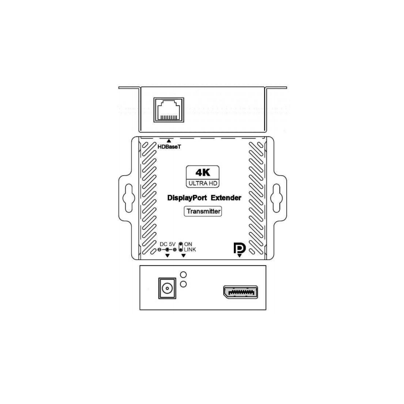 Display Extender över RJ45, 4K upp till 40 meter. HD upp till 70 meter. Skicka och motta