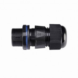 RJ45 IP67 waterproof feed-through connector for chassis and panel mounting, M20 mm