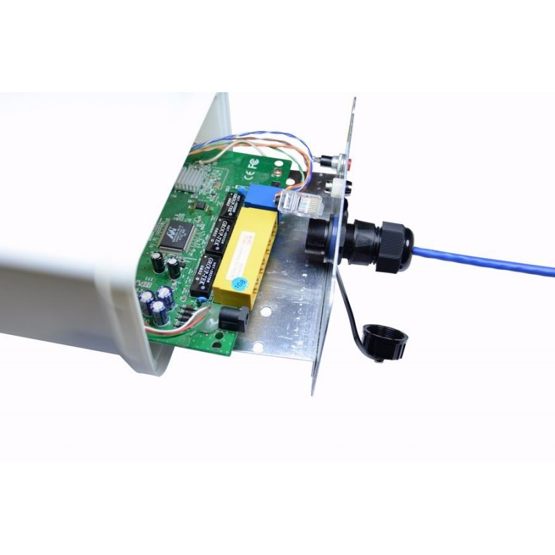 RJ45 IP67 vattentät genomföringskontakt för chassi- och panelmontering, M20 mm